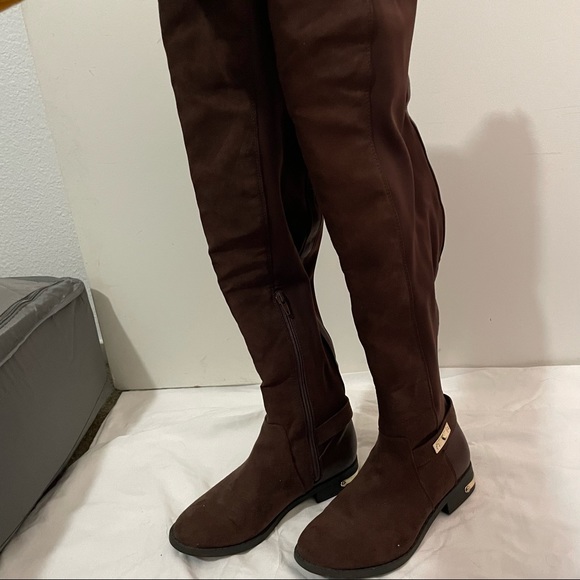 Justfab Knee High Boots - burgundy - Picture 2 of 4